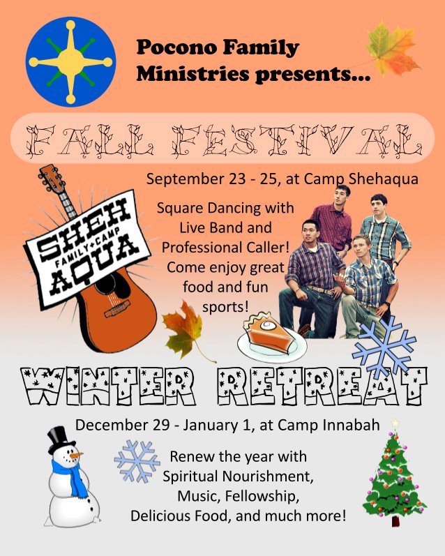 Fall Festival and Winter Retreat Poster (whoops...looks like the image didn't load)